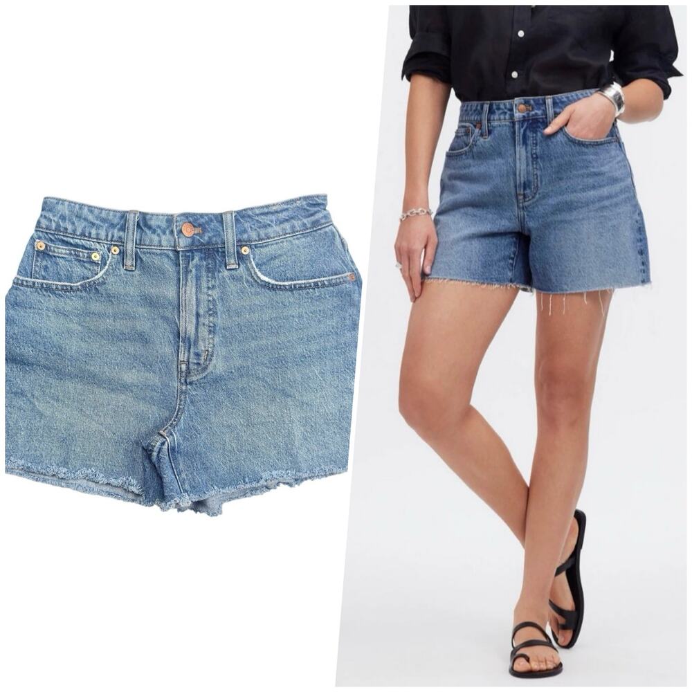 Madewell | Women | The Curvy Perfect Dewberry Cut Off Denim Jean Shorts | Sz 27